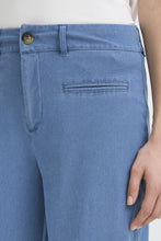 Load image into Gallery viewer, ICHI Kate Denim Cotton Blend Trousers - Medium Blue