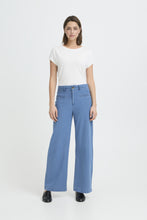 Load image into Gallery viewer, ICHI Kate Denim Cotton Blend Trousers - Medium Blue