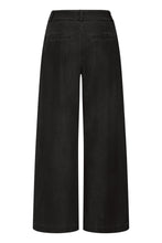 Load image into Gallery viewer, ICHI Kate Denim Cotton Blend Trousers - Black