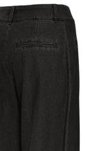 Load image into Gallery viewer, ICHI Kate Denim Cotton Blend Trousers - Black