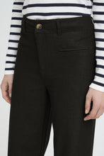 Load image into Gallery viewer, ICHI Kate Denim Cotton Blend Trousers - Black