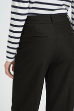 Load image into Gallery viewer, ICHI Kate Denim Cotton Blend Trousers - Black