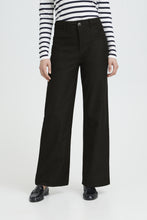 Load image into Gallery viewer, ICHI Kate Denim Cotton Blend Trousers - Black