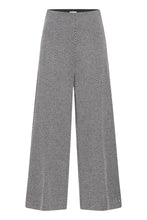 Load image into Gallery viewer, ICHI Kate Twillish Wide Legged Trousers - Black &amp; White Graphic Stripe