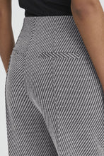 Load image into Gallery viewer, ICHI Kate Twillish Wide Legged Trousers - Black &amp; White Graphic Stripe