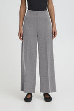 Load image into Gallery viewer, ICHI Kate Twillish Wide Legged Trousers - Black &amp; White Graphic Stripe