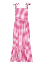 Load image into Gallery viewer, ICHI Felicia Gingham Cotton Sundress - Very Berry Pink