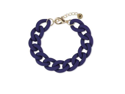 Sophia Chunky Resin Chain Bracelet - Navy