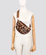 Load image into Gallery viewer, Amara Leopard Print Canvas Bum Bag - Brown