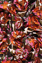 Load image into Gallery viewer, Kenna Hydrangea Print Scarf - Khaki, Pink &amp; Orange
