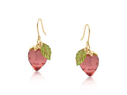 Yagoda Resin Strawberry Drop Earrings