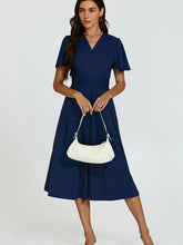 Load image into Gallery viewer, Tamara Angel Sleeve Midi Dress - Navy