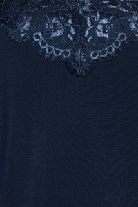ICHI Like Lace Trimmed Camisole - Total Eclipse