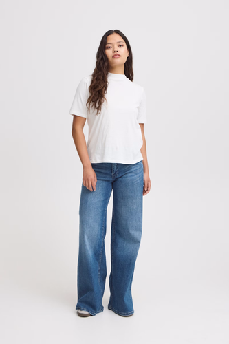 ICHI Twiggy Wide Leg Jeans - Medium Blue
