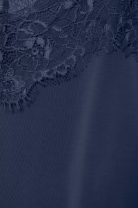 ICHI Like Lace Trimmed Camisole - Total Eclipse