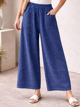 Load image into Gallery viewer, Sadie Cotton Denim Wide Leg Denim Trousers - Light Blue Wash