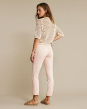 Load image into Gallery viewer, Red Button Tessy Cropped Slubtwill Plain Cotton Trousers - Blush