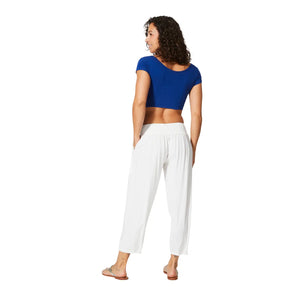 Hera Cropped Leg Trousers - White