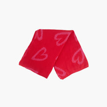 Load image into Gallery viewer, Zuri Sketched Hearts Blanket Scarf - Red