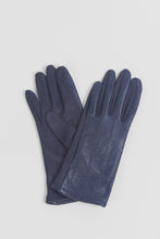 Load image into Gallery viewer, Vegan Leather Lined Gloves - Navy