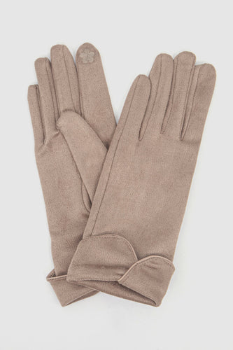 Tori Scalloped Cuff Gloves - Camel