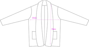 Iona Open Front Long Cardigan - Silver