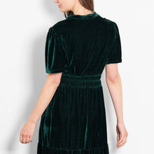 Load image into Gallery viewer, Roxy Tiered Velvet Maxi Dress - Emerald
