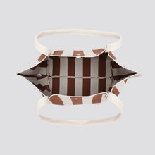 Load image into Gallery viewer, Daphne Stripe Canvas Tote Bag - Black &amp; Stone