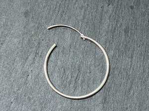 Large Hoop Earrings - Sterling Silver