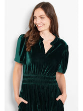 Load image into Gallery viewer, Roxy Tiered Velvet Maxi Dress - Emerald