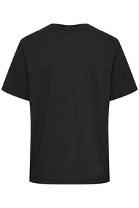 ICHI Palmer Cotton Tee - Black