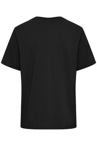 ICHI Palmer Cotton Tee - Black