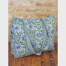 Load image into Gallery viewer, Liberty Floral Print Quilted Cotton Tote Bag - Blue