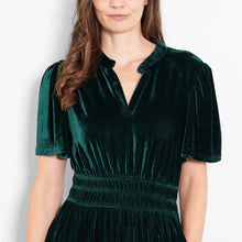 Load image into Gallery viewer, Roxy Tiered Velvet Maxi Dress - Emerald