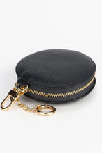 Load image into Gallery viewer, Milano Small Round Leather Coin Purse - Black