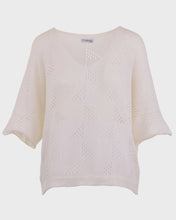 Load image into Gallery viewer, Alice Textured Knit Cotton Jumper - Cream