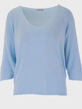 Load image into Gallery viewer, Erin Fine Knit V Neck Jumper - Sky Blue