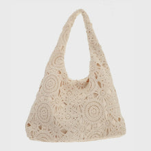 Load image into Gallery viewer, Maxine Crochet Shoulder Bag - Cream