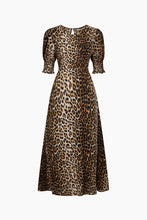 Load image into Gallery viewer, Athena Animal Print Midi Dress - Cream &amp; Brown Leopard