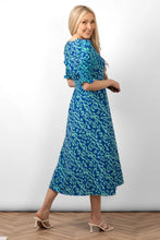 Load image into Gallery viewer, Hazel Leopard Print Midi Dress - Blue