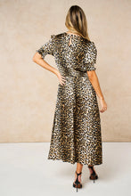 Load image into Gallery viewer, Athena Animal Print Midi Dress - Cream &amp; Brown Leopard
