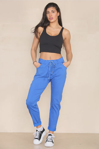 Carmen Magic Plain Trousers - Royal Blue