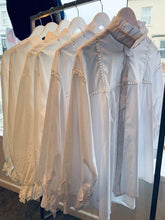 Load image into Gallery viewer, Diana Ruffle Collar Cotton Shirt - White