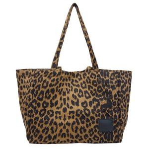 Athena Leopard Print Tote Bag - Brown & Black