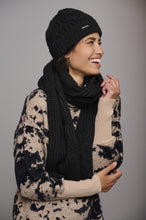 Load image into Gallery viewer, Rino &amp; Pelle Nefity Cable Knit Scarf - Black
