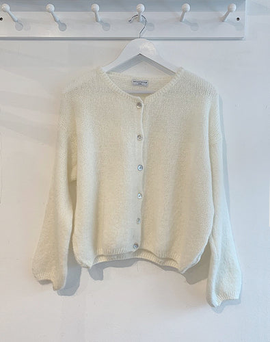 Alice Mohair Short Cardigan - Cream