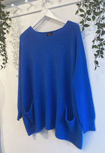 Load image into Gallery viewer, Amelia Oversized Two Pocket Jumper - Royal Blue