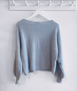 Anaïs Alpaca Wool Blend Cardigan - Powder Blue