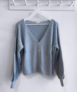 Anaïs Alpaca Wool Blend Cardigan - Powder Blue