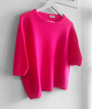 Load image into Gallery viewer, Anaïs Alpaca Wool Blend Short Sleeve Jumper - Neon Pink